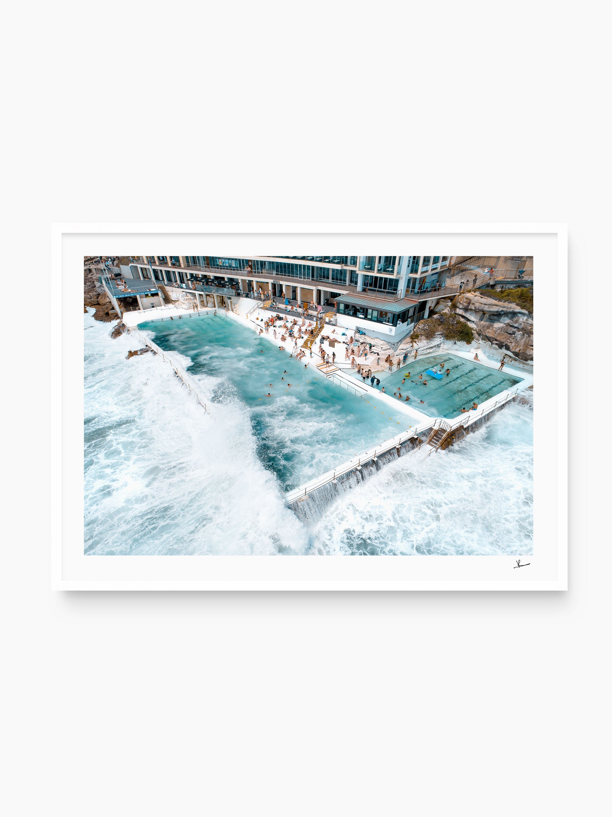 Bondi Icebergs Wipe Out 01 - Bondi Beach Wall Art Print
