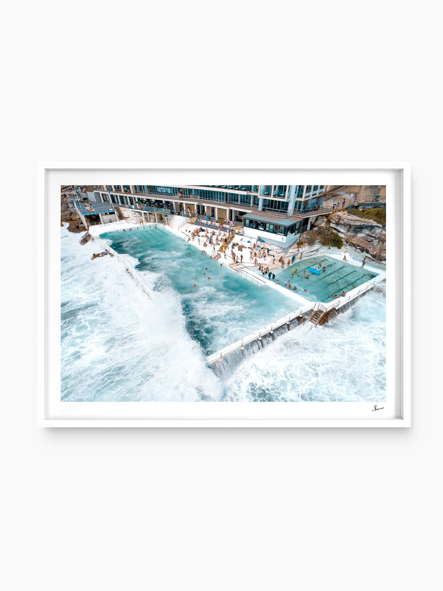 Bondi Icebergs Wipe Out 01 - Bondi Beach Wall Art Print