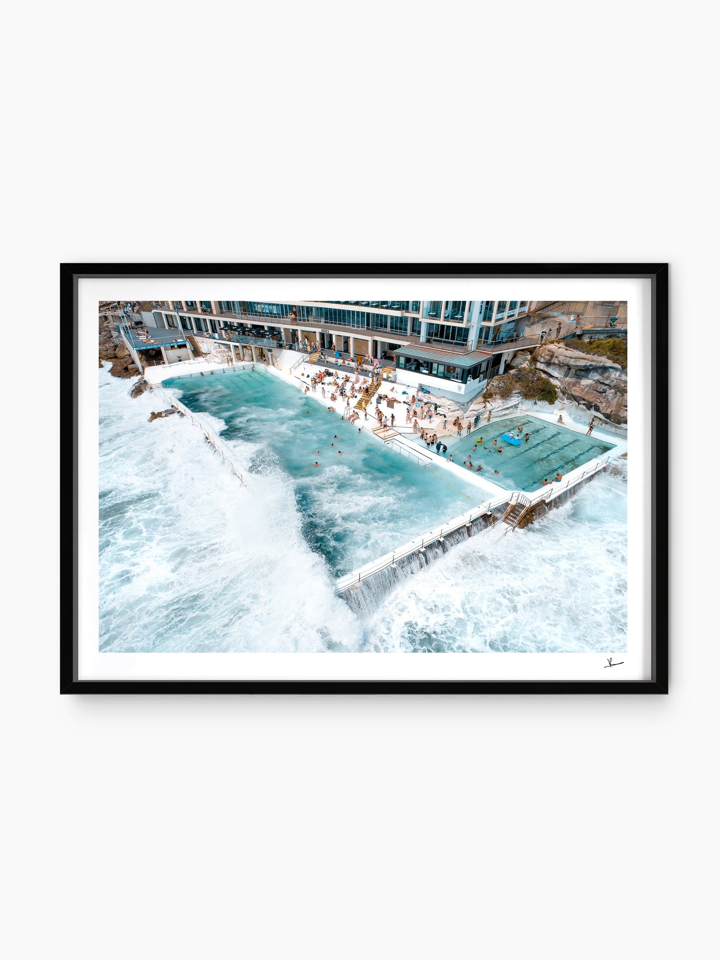Bondi Icebergs Wipe Out 01 - Bondi Beach Wall Art Print
