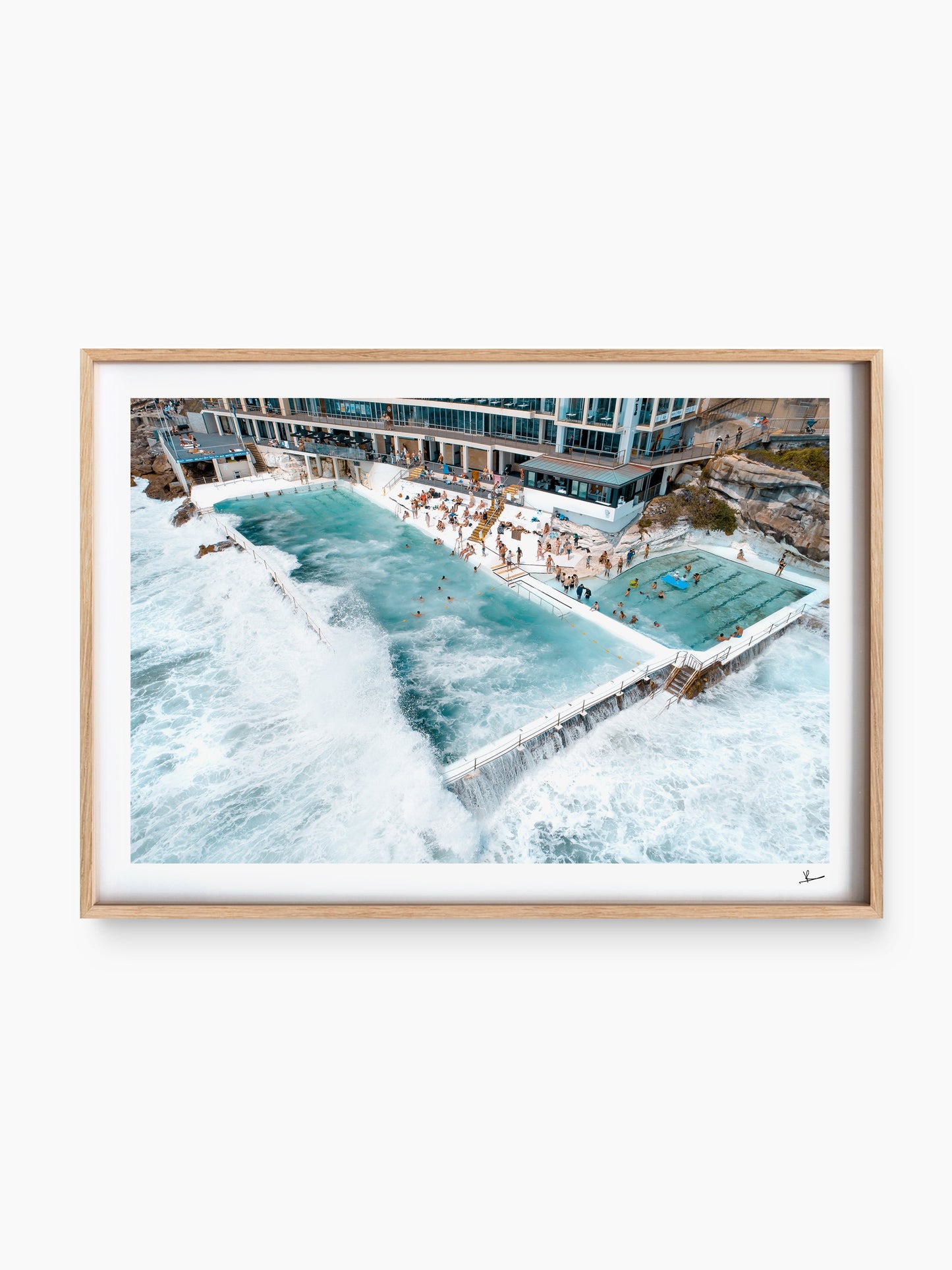 Bondi Icebergs Wipe Out 01 - Bondi Beach Wall Art Print
