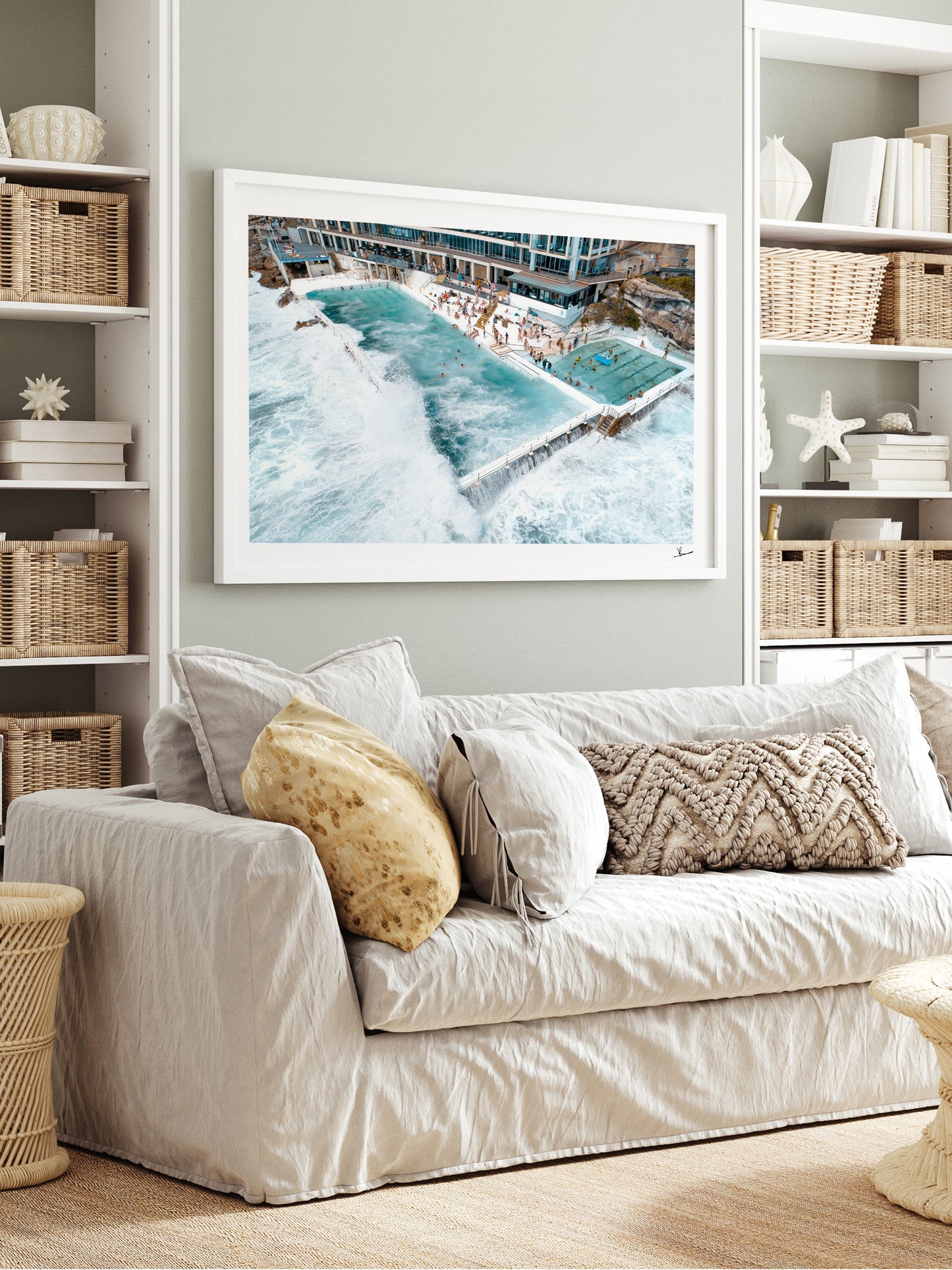 Bondi Icebergs Wipe Out 01 - Bondi Beach Wall Art Print