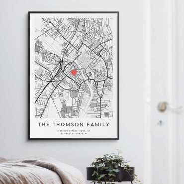 Family Home Map Print