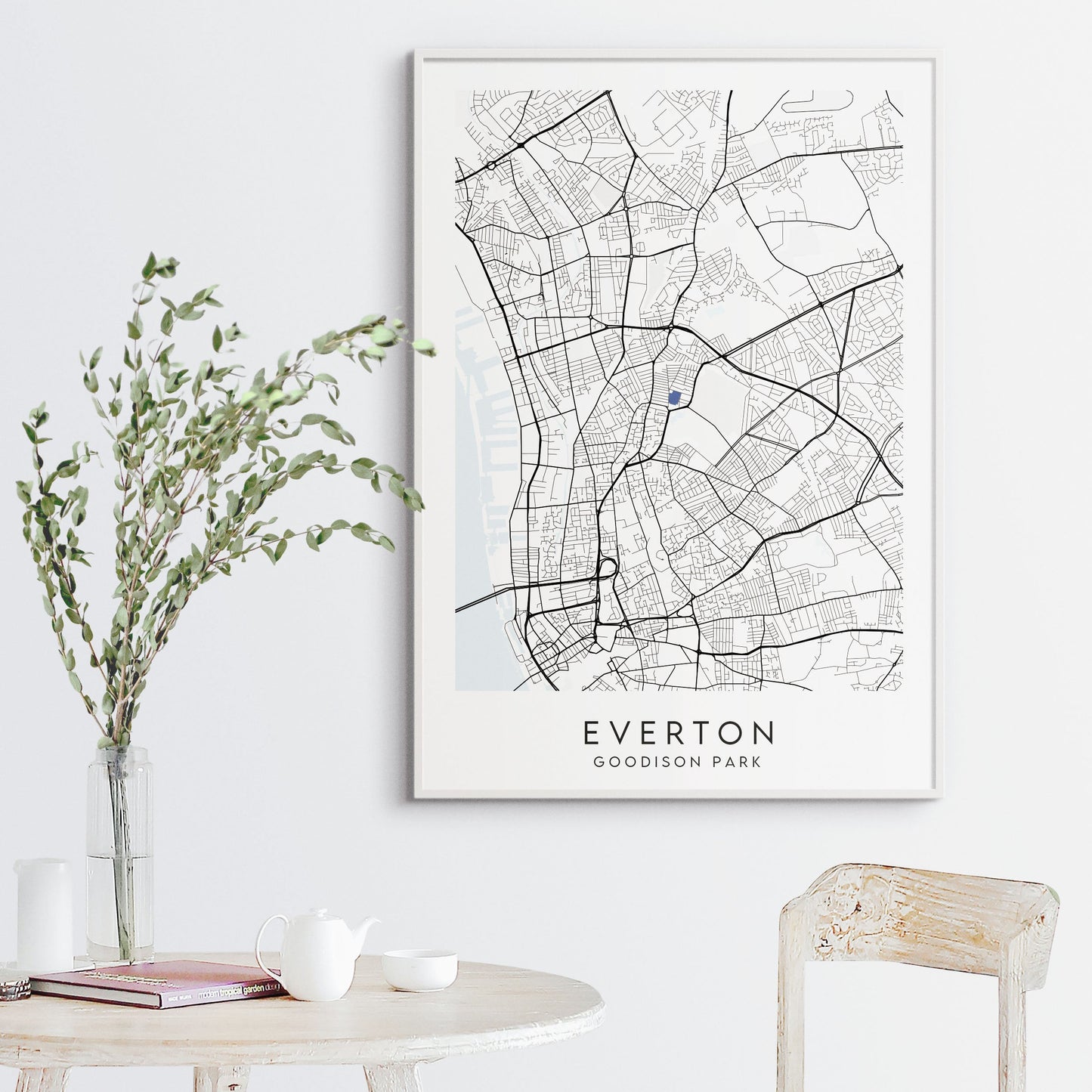 Everton-Goodison Park Stadium Football Map