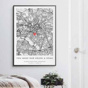London-You Make Our House A Home Map Print